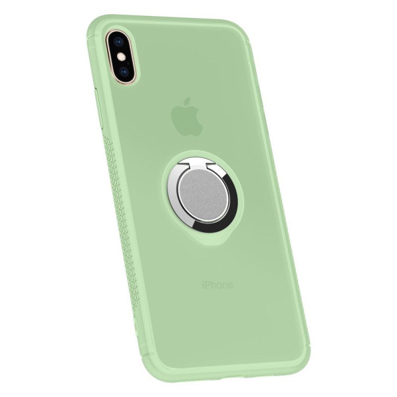 Cover iPhone X Magenta Indvendig / Udvendig Farveændring Med Ring Beskyttelse