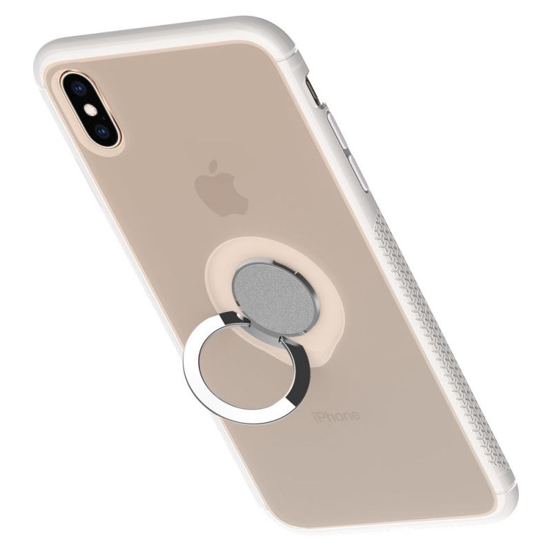 Cover iPhone X Magenta Indvendig / Udvendig Farveændring Med Ring Beskyttelse