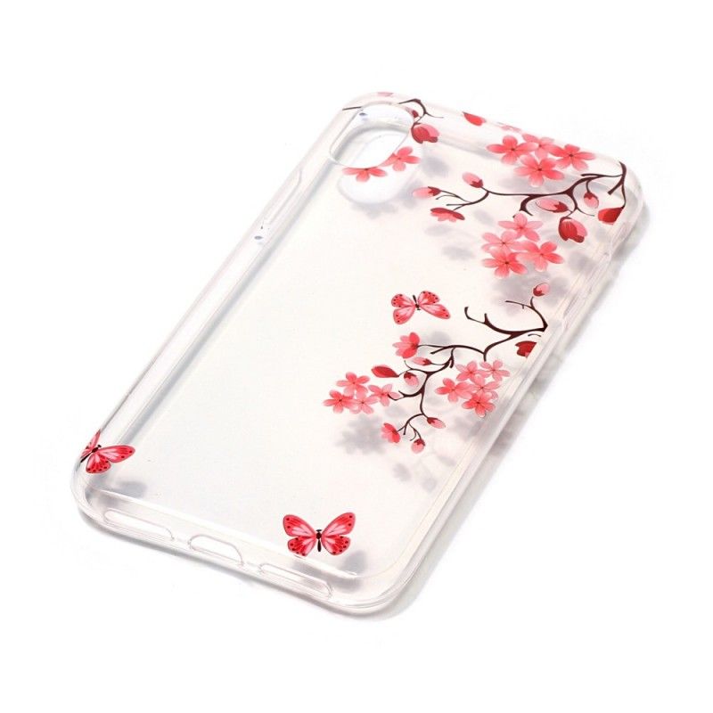 Cover iPhone X Mobilcover Gennemsigtigt Blomstrende Træ