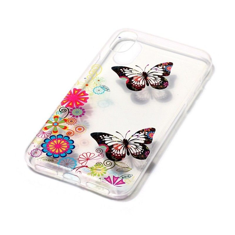 Cover iPhone X Psykedeliske Sommerfugle Og Blomster Original