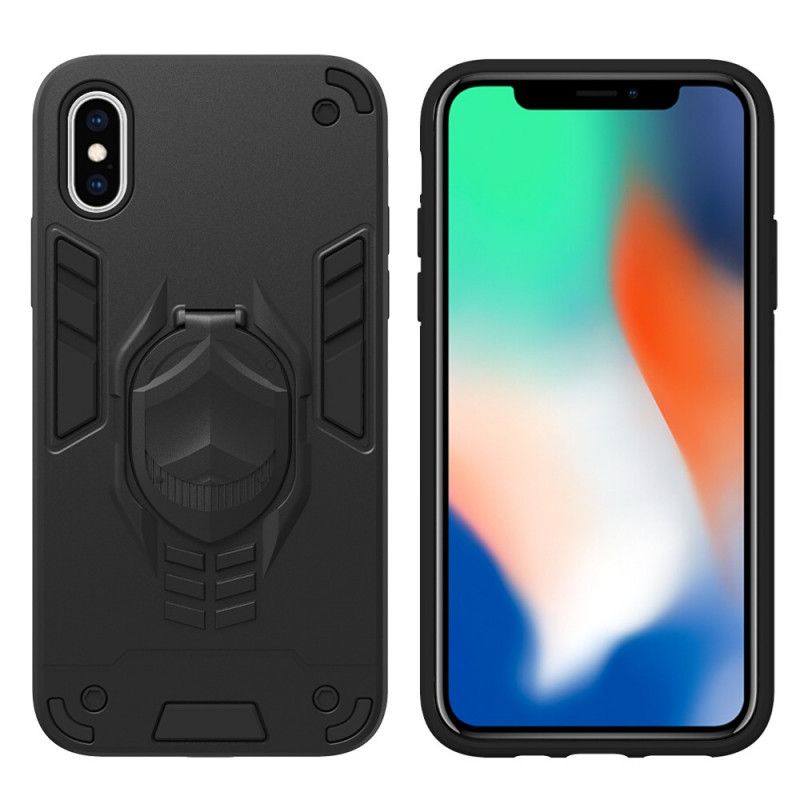 Cover iPhone X Sort Aftagelig Rustning Med Ringholder