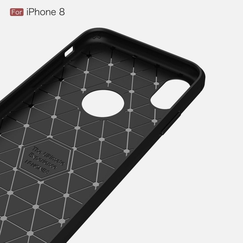 Cover iPhone X Sort Børstet Kulfiber