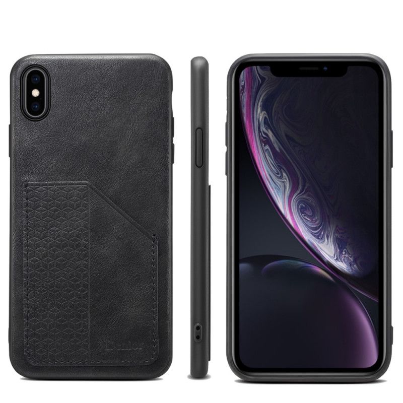 Cover iPhone X Sort Denior Kortholder