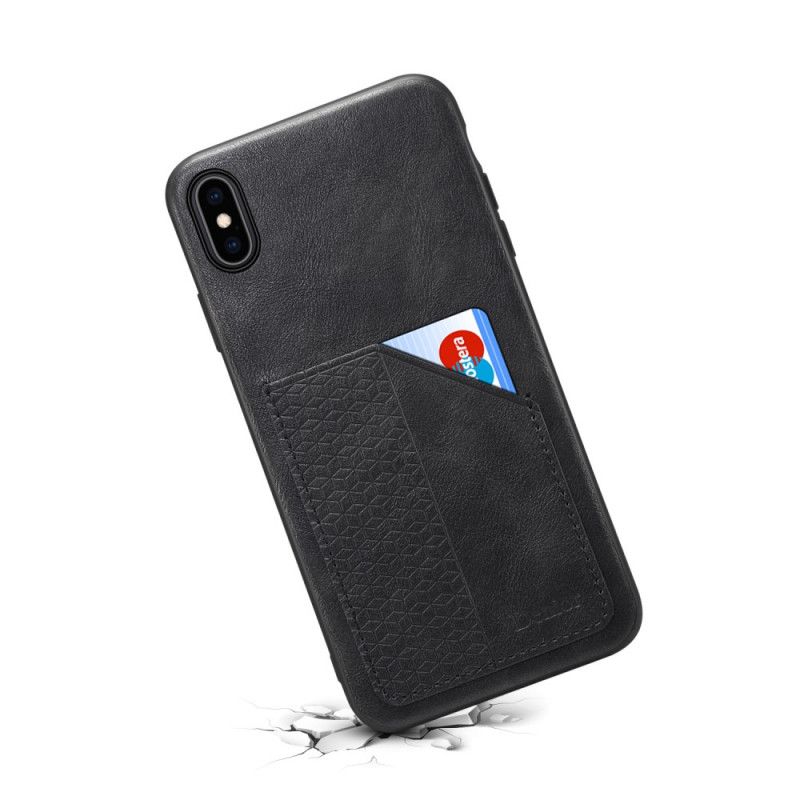 Cover iPhone X Sort Denior Kortholder