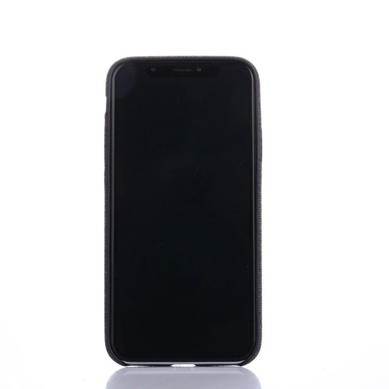 Cover iPhone X Sort Elegant Stof