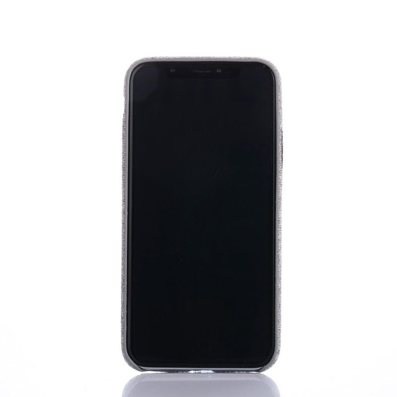 Cover iPhone X Sort Elegant Stof