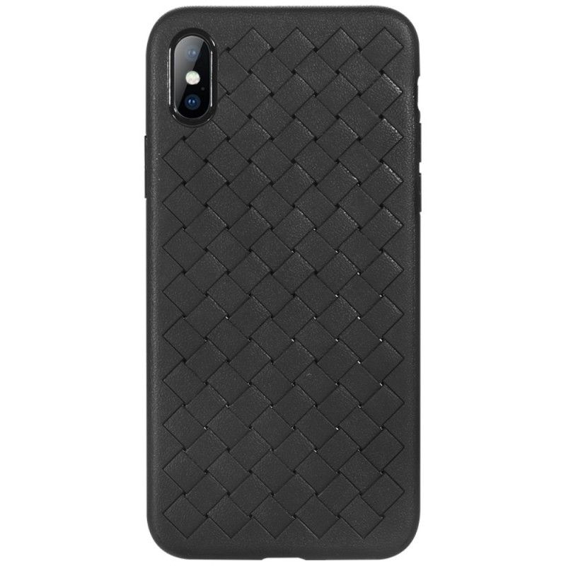 Cover iPhone X Sort Flettet Beskyttelse