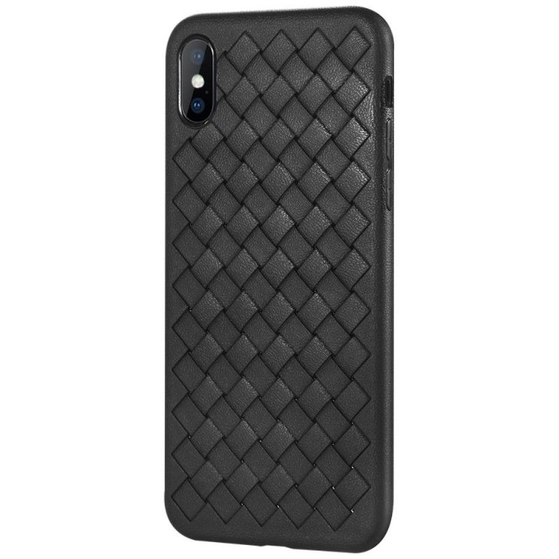 Cover iPhone X Sort Flettet Beskyttelse