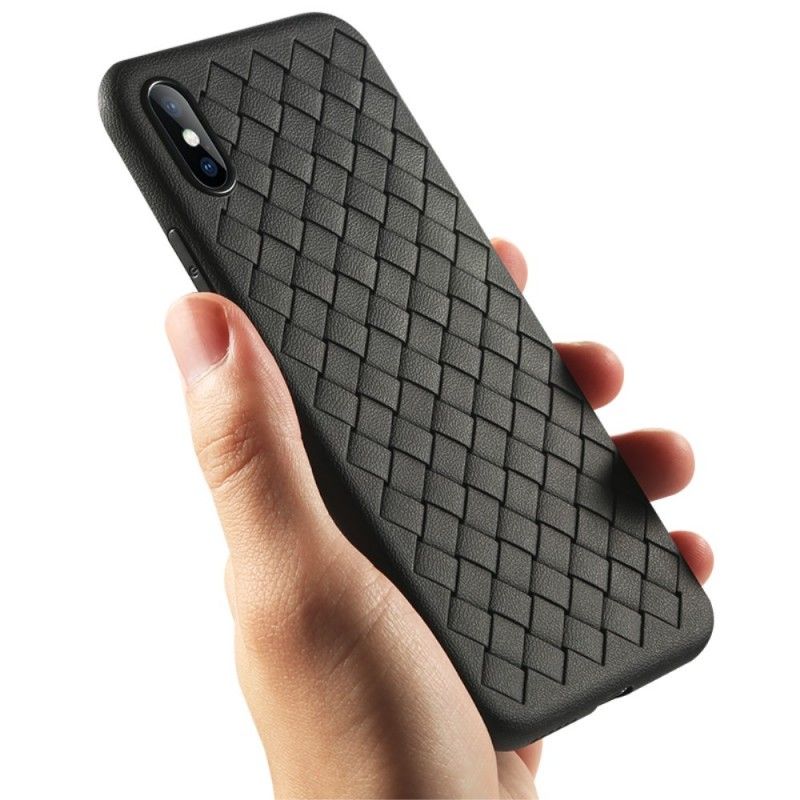 Cover iPhone X Sort Flettet Beskyttelse