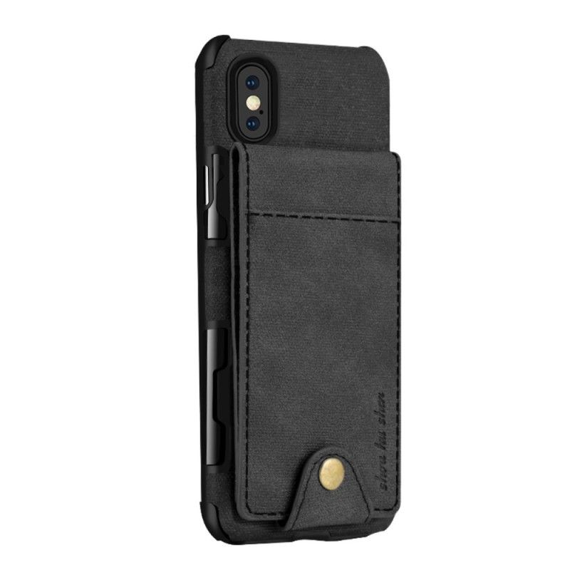 Cover iPhone X Sort Foldekortholder