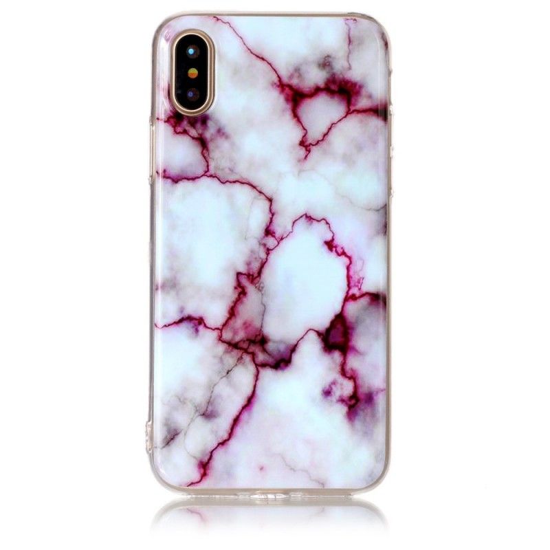 Cover iPhone X Sort Marmor