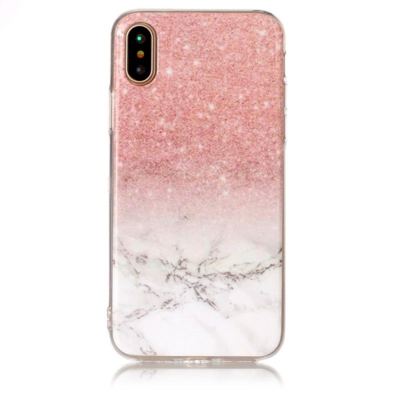 Cover iPhone X Sort Marmoreret Effekt