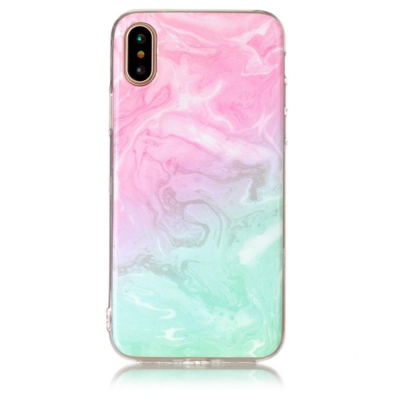 Cover iPhone X Sort Marmoreret Effekt