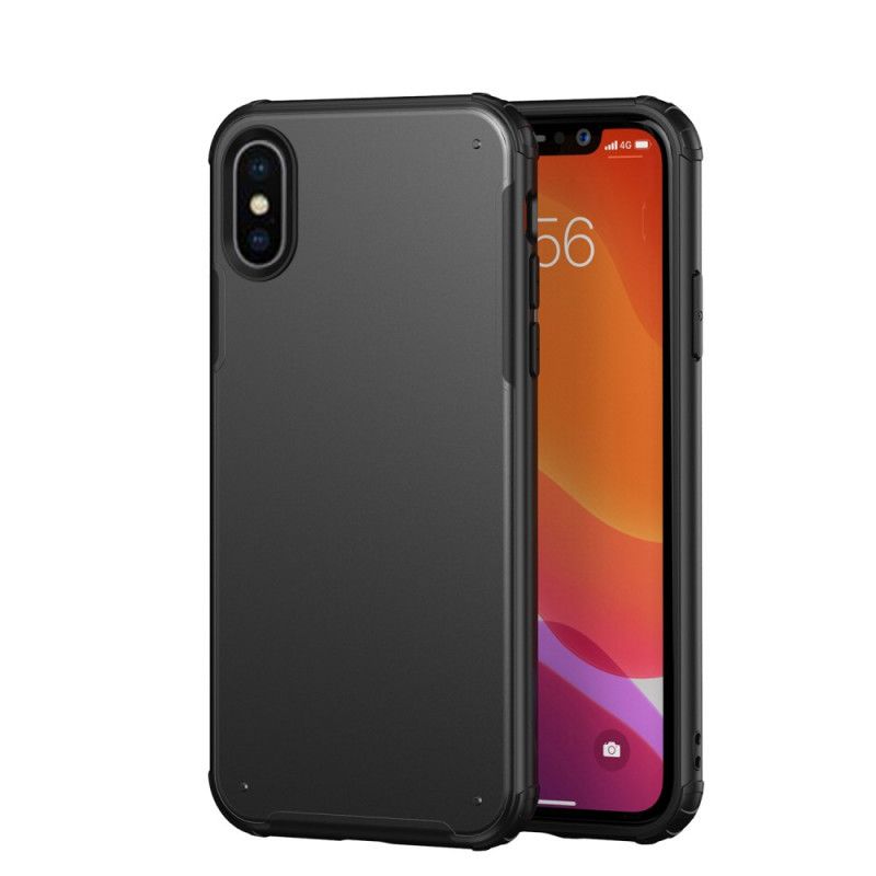 Cover iPhone X Sort Mobilcover Mat Hybrid