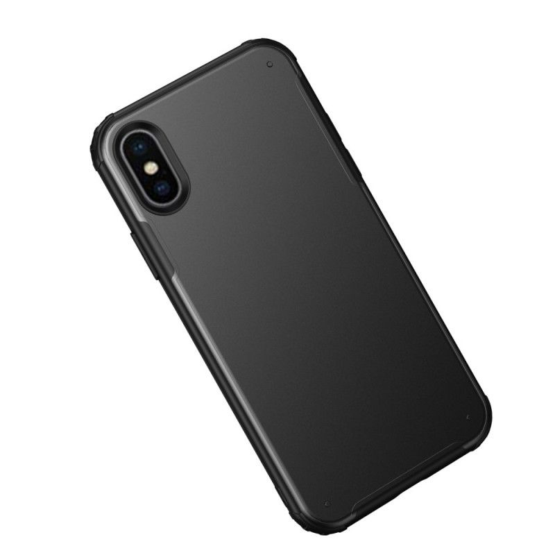 Cover iPhone X Sort Mobilcover Mat Hybrid