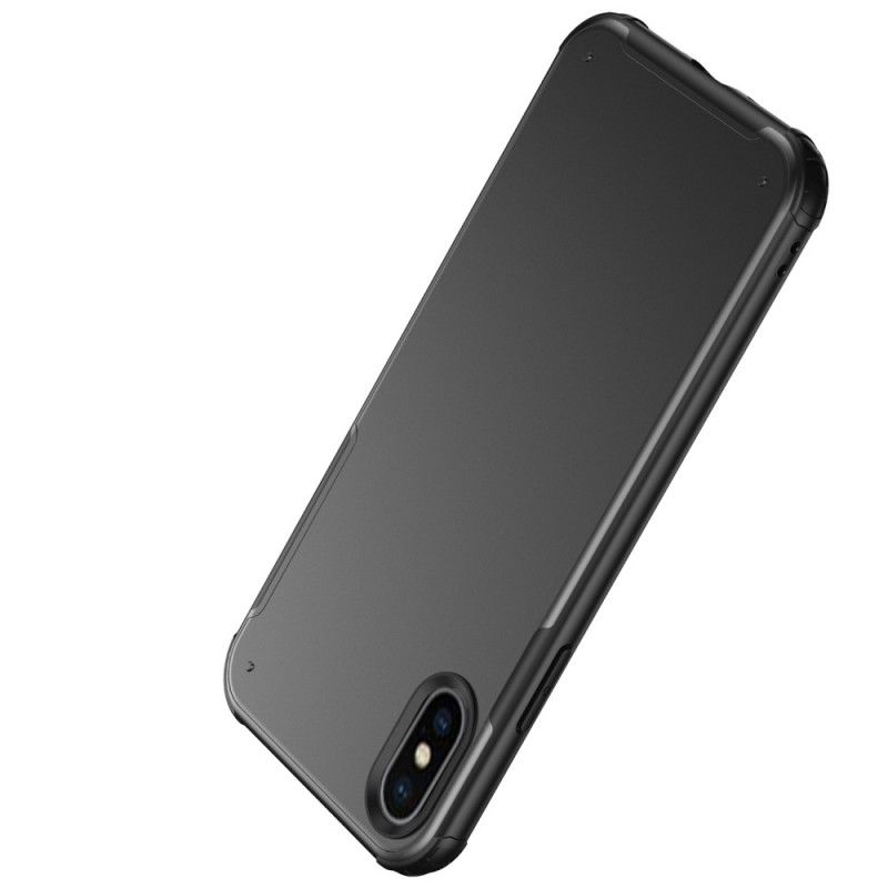 Cover iPhone X Sort Mobilcover Mat Hybrid