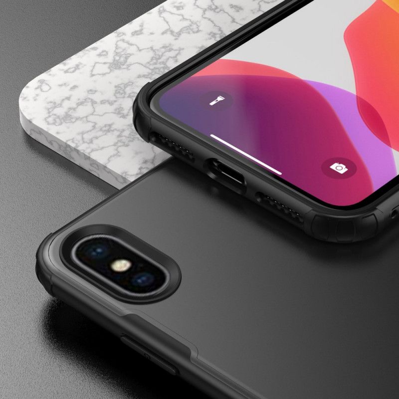 Cover iPhone X Sort Mobilcover Mat Hybrid