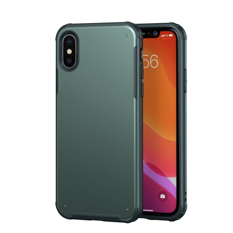 Cover iPhone X Sort Mobilcover Mat Hybrid