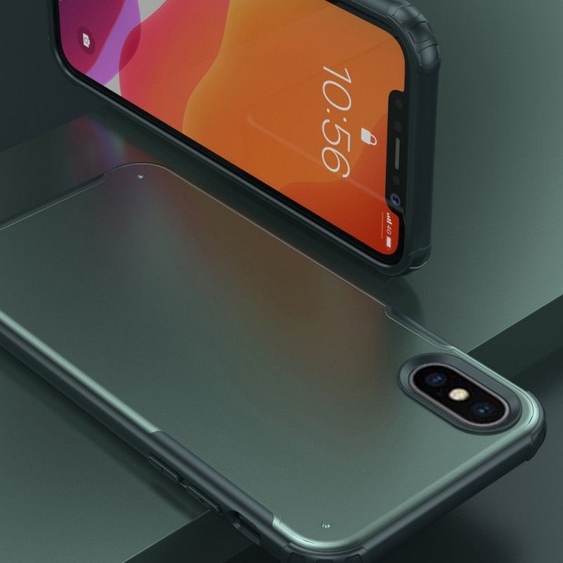 Cover iPhone X Sort Mobilcover Mat Hybrid