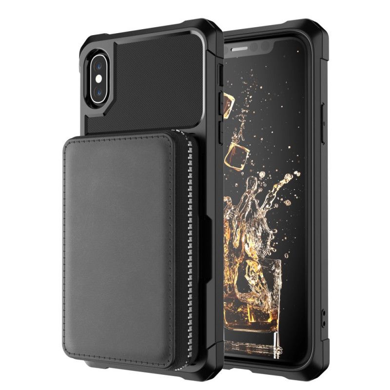 Cover iPhone X Sort Mobilcover Multifunktionel Tegnebog