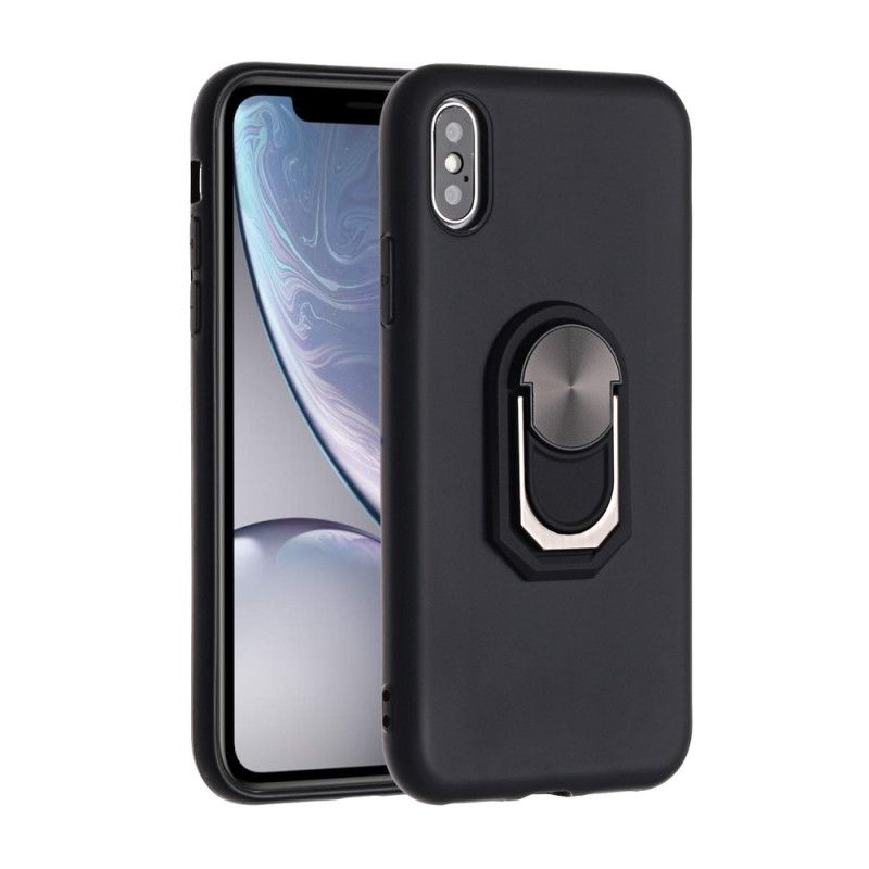 Cover iPhone X Sort Premium Ring Silikone