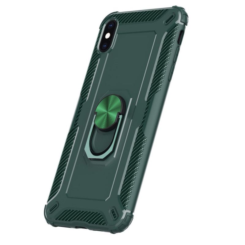 Cover iPhone X Sort Silikone Ringholder