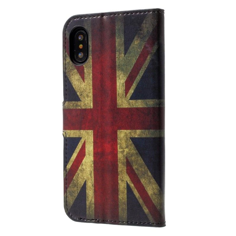 Flip Cover iPhone X Englands Flag