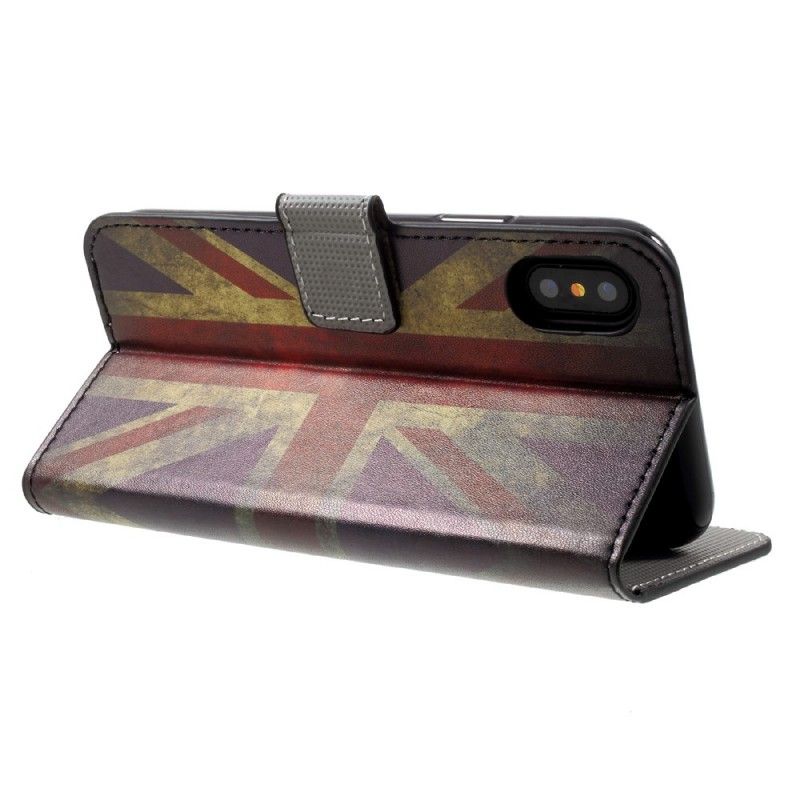 Flip Cover iPhone X Englands Flag