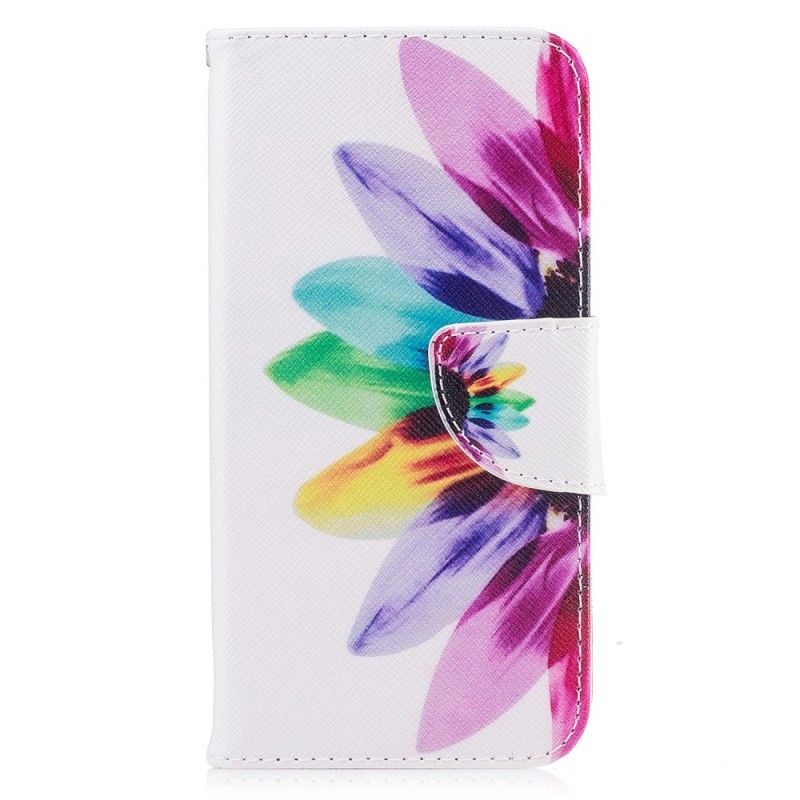 Flip Cover iPhone X Mobilcover Akvarelblomst