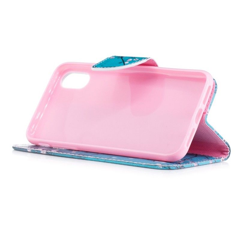 Flip Cover iPhone X Mobilcover Blomstrende Træ