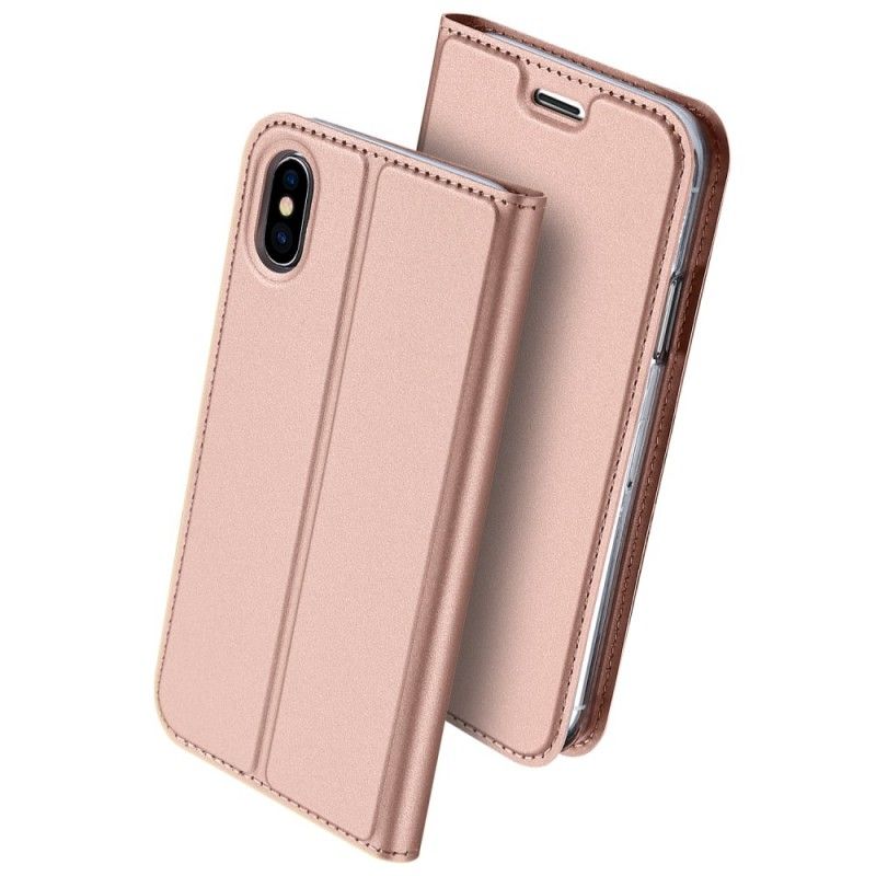 Læder Cover iPhone X Sort Mobilcover Harmonisk