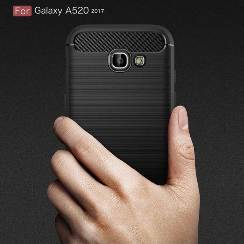 Cover Samsung Galaxy A5 2017 Sort Børstet Kulfiber