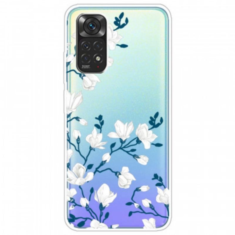 Cover Xiaomi Redmi Note 11 / 11S Hvide Blomster