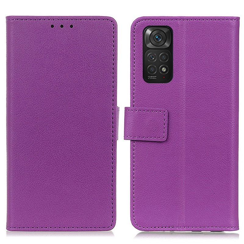 Flip Cover Xiaomi Redmi Note 11 / 11S Premium Litchi Imiteret Læder