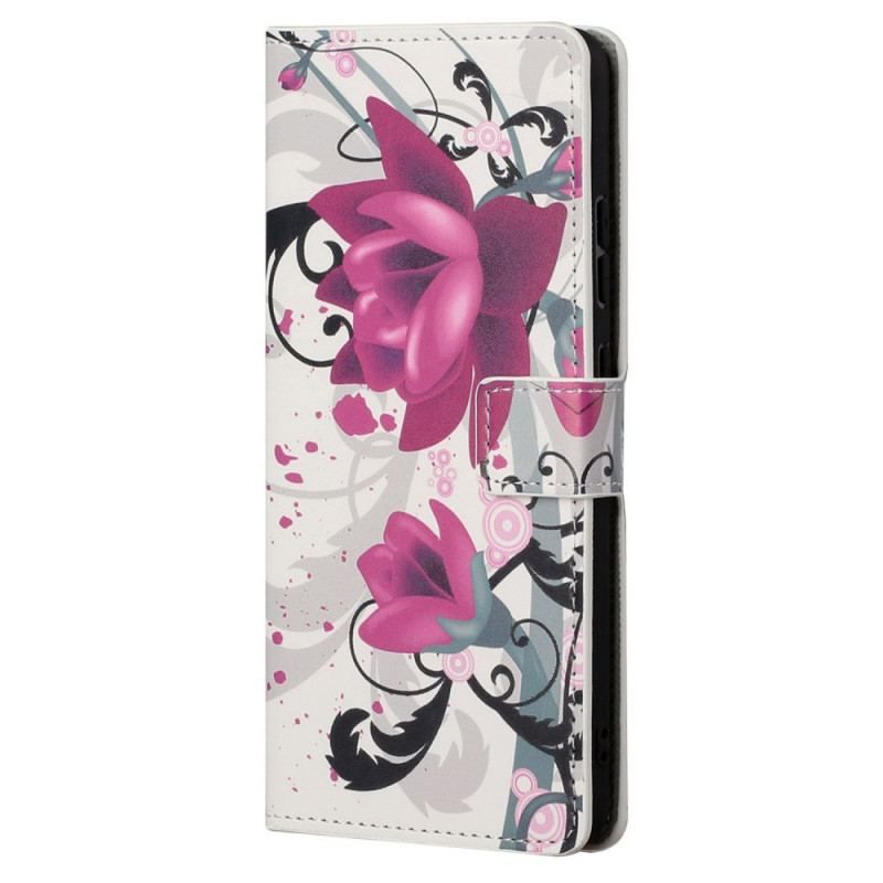 Flip Cover Xiaomi Redmi Note 11 / 11S Tropiske Blomster