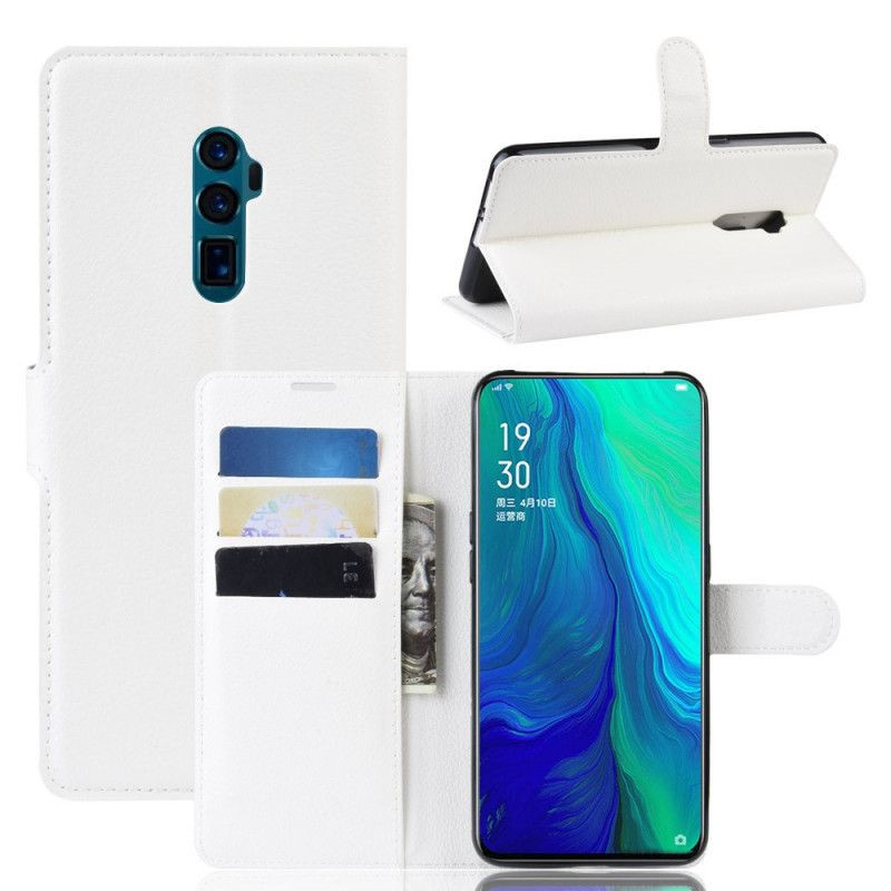 Flip Cover Oppo Reno 10x Zoom Sort Mobilcover Klassisk