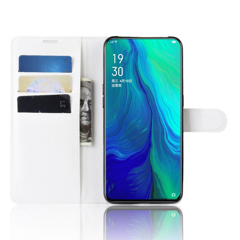 Flip Cover Oppo Reno 10x Zoom Sort Mobilcover Klassisk