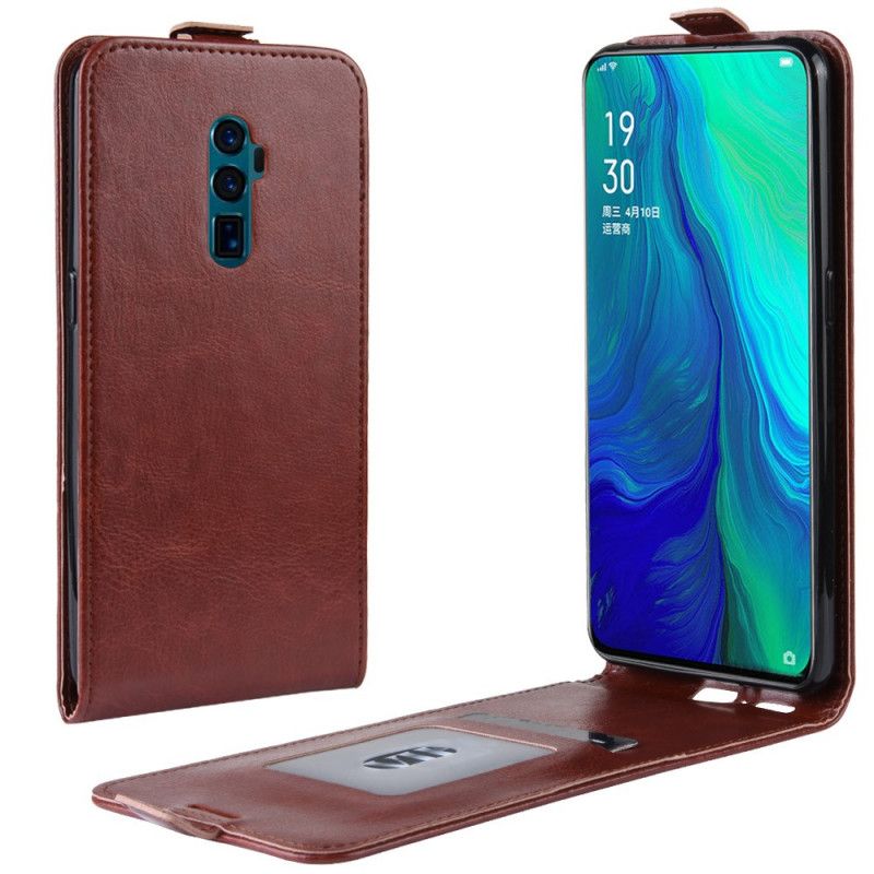 Flip Cover Oppo Reno 10x Zoom Sort Mobilcover Sammenfoldelig