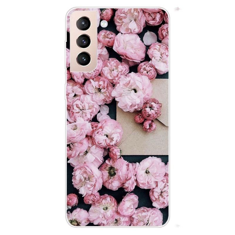 Cover Samsung Galaxy S22 Plus 5G Lyserøde Blomster