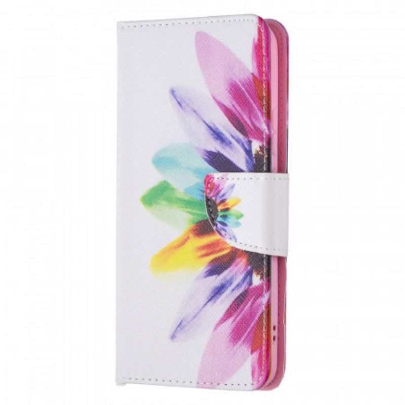 Flip Cover Samsung Galaxy S22 Plus 5G Akvarel Blomst