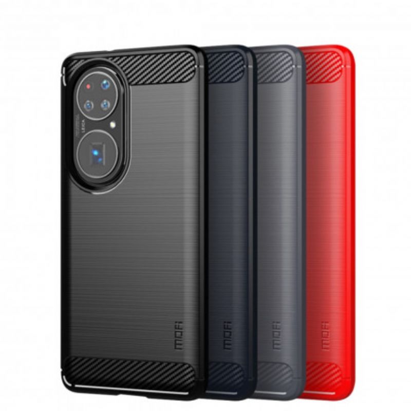 Cover Huawei P50 Pro Børstet Carbon Fiber Mofi