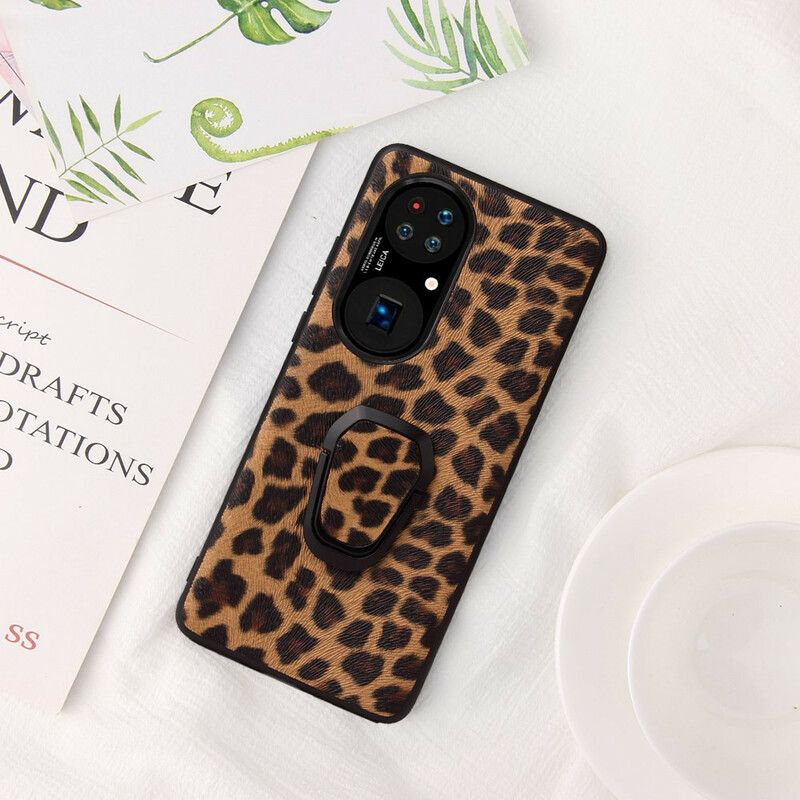 Cover Huawei P50 Pro Leopard Style Ring-understøttelse