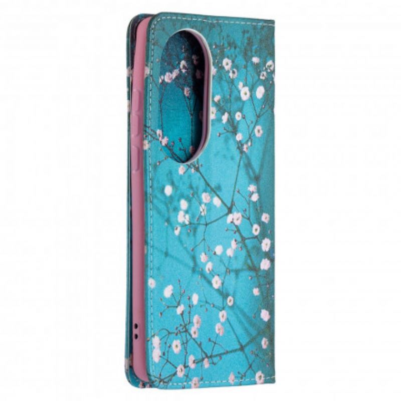 Flip Cover Huawei P50 Pro Blomstrende Grene