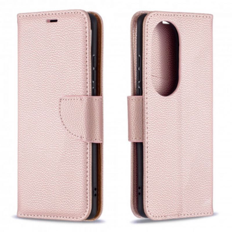 Flip Cover Huawei P50 Pro Lychee Flap Skrå