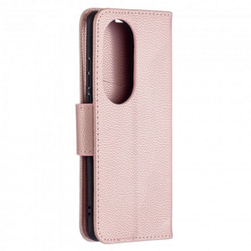 Flip Cover Huawei P50 Pro Lychee Flap Skrå