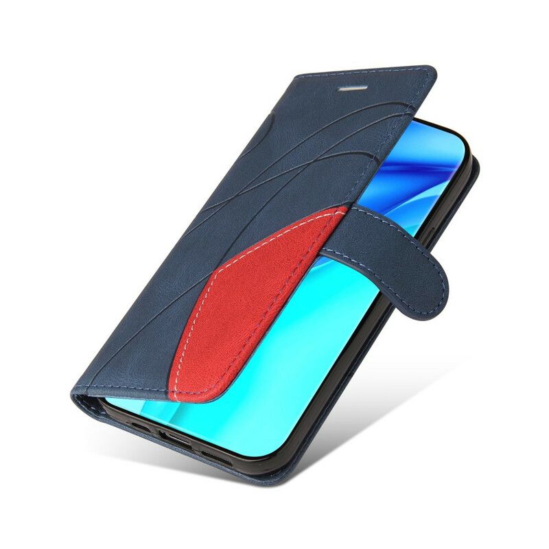 Flip Cover Huawei P50 Pro Signature Tofarvet Imiteret Læder