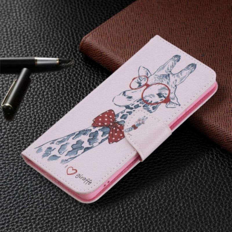 Flip Cover Til Huawei P50 Pro Brainy Giraffe