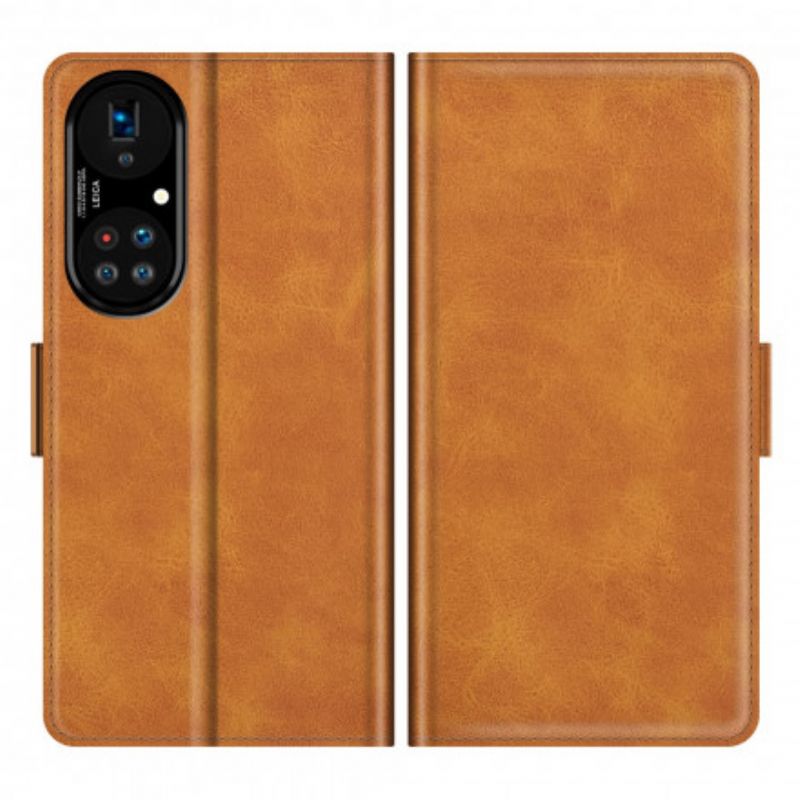 Flip Cover Til Huawei P50 Pro Stil Læderdesign