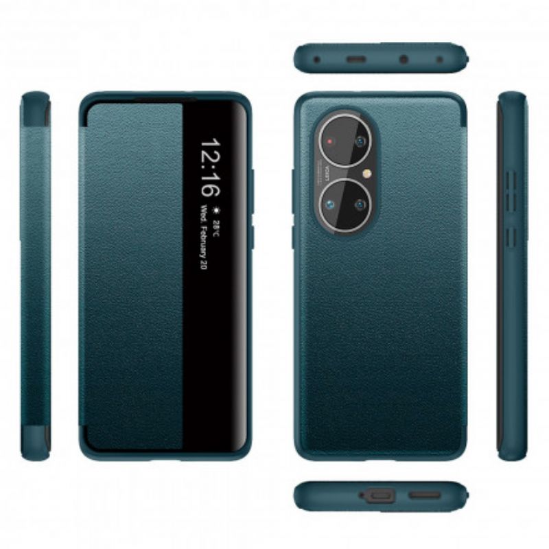 Se Cover Huawei P50 Pro Tekstureret Kunstlæder