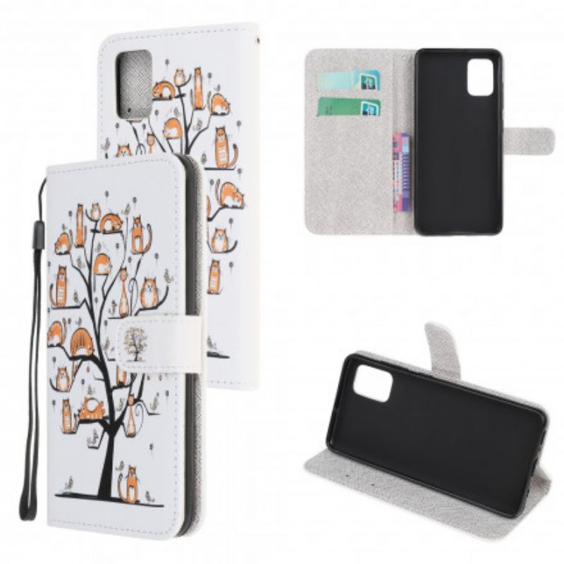 Flip Cover Moto G100 Funky Cats Strappy